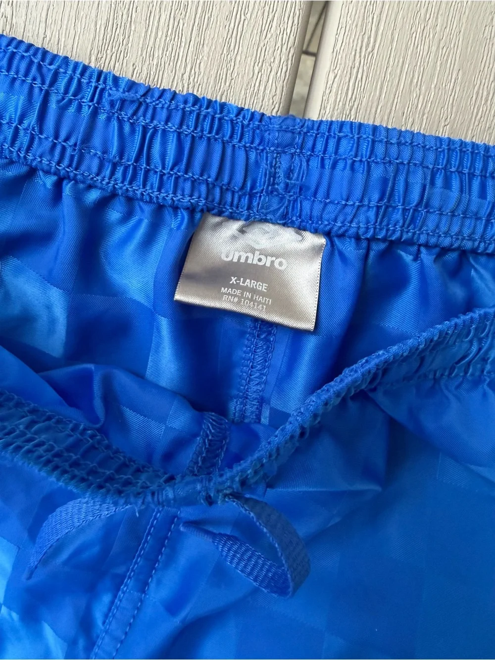 Umbro Kids Blue Checkered Athletic Soccer Shorts Size XL